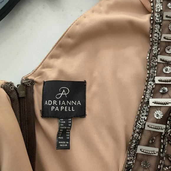 Adrianna Papell Dresses & Skirts - Elegant Adrianna Papell bronze beaded formal gown